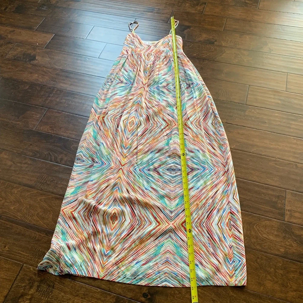 {Tulle} Maxi Geometric Multicolor Dress Size Small - Picture 4 of 4